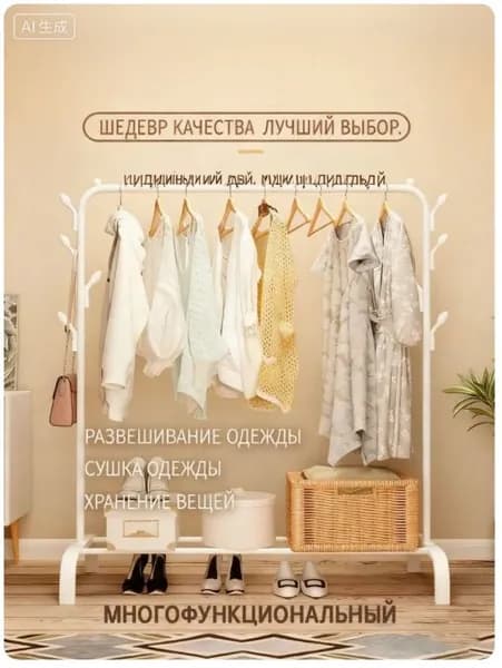 Element-5 Вешалка напольная 150х150х40 см металл белый