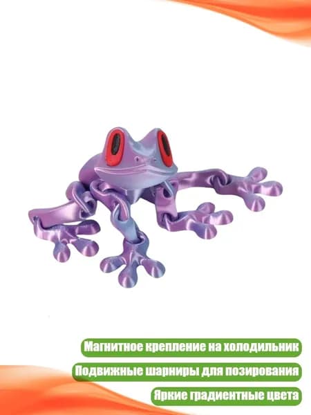 Магнитные позируемые лягушки для холодильника, - Розовая и синяя лягушка r