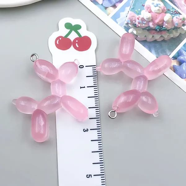 10pcs Подвеска из смолы в форме собаки на воздушном шаре