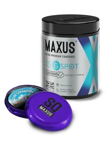 Презервативы Maxus G-spot с двойной спиралью - 15 шт