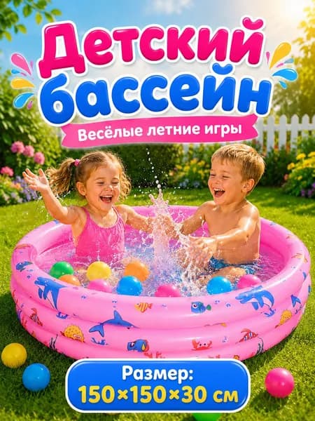 Трехъярусный детский бассейн с шариками