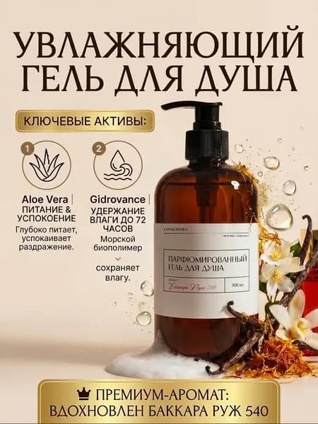 Парфюмированный гель для душа мужской и женский "Баккара Руж 540"