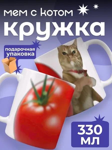 Кружка мем с котом подарок брату
