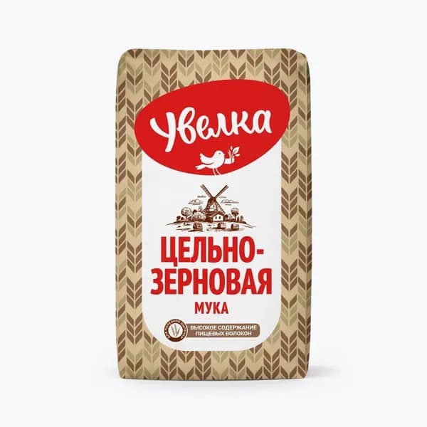 Мука Увелка пшеничная цельнозерновая, 2 кг