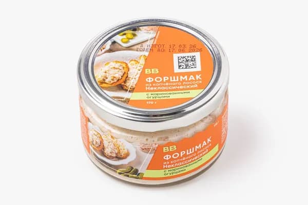 Форшмак из копченого лосося с марин. огурцами, 170 г