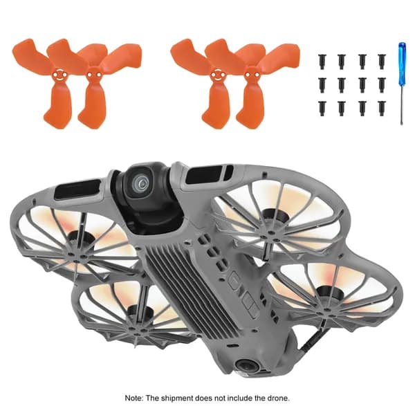 Винты для дрона DJI Neo 2 оранжевые из поликарбоната, 2 пары