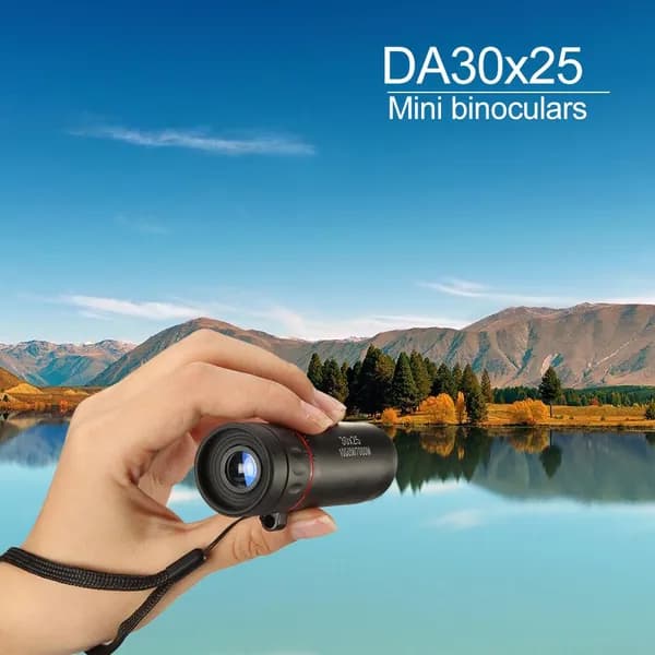 бинокль портативный DA30x25, с призмой BAK4, черный