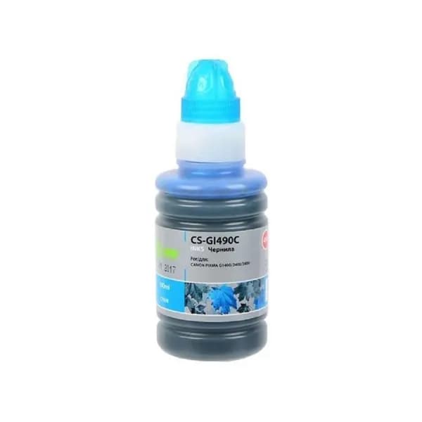 Cactus Чернила CS - GI490C для Canon Pixma G1400 G2400 G3400, голубой, 100мл