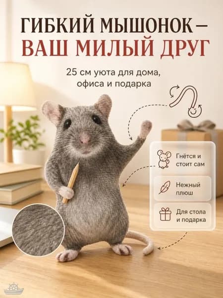 Мягкая игрушка-подвеска Вяленая крыса с гибким проволочным каркасом, реалистичная плюшевая подвеска-прикол, забавный подарок для розыгрыша другу