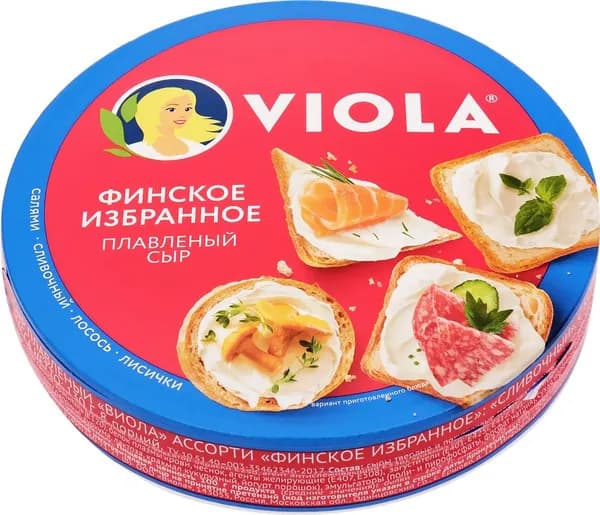 Сыр плавленый VIOLA Ассорти Финское избранное 45%, без змж, 130г - 5 шт.