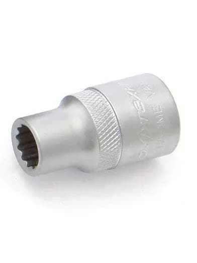 Торцевая головка-насадка Дело техники, двенадцатигранная 1/2", 622008, серебристый, 8 мм