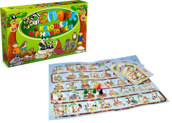 Игра настольная "Зоопарк с Ксюшей и Андрюшей"