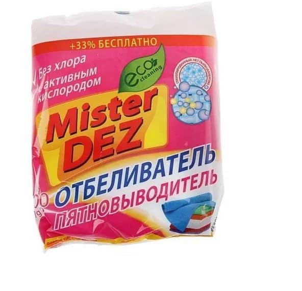 Отбеливатель-пятновыводитель Mister Dez Eco-Cleaning с активным кислородом, 300г х 1шт
