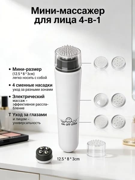Электрический массажер для глаз (ручка), мини,подходит для офиса и путешествий