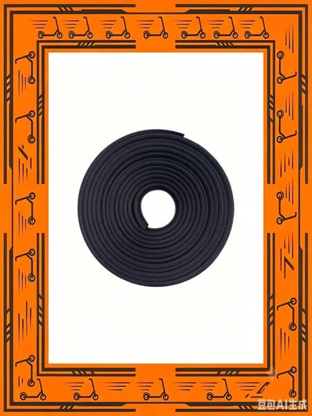 Резиновая лента для эл.скейтборда, амортиз., 8.5x2м, бело-черн., качественная резина