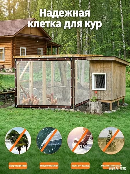 Мягкие окна 2х4 м для шатра, прозрачные, прочные, для дачи и сада