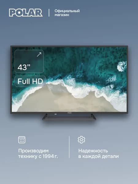 Polar Телевизор P43L21T2SC 43" Full HD, черный
