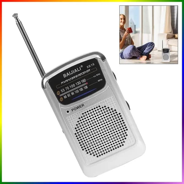 Портативный радиоприёмник FM/AM/SW с качественным динамиком и аккумулятором