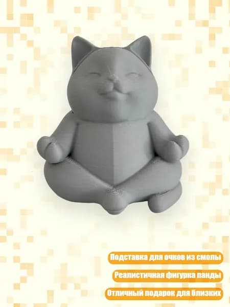 Подставка для очков, статуэтка кошки из смолы, декоративное украшение для рабочего стола, Серый - L