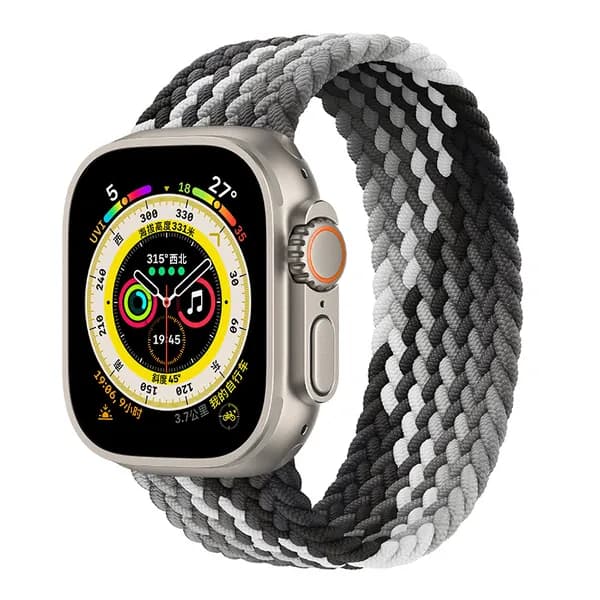 Pемешок для apple watch для часов нейлоновый,ремешок для смарт часов Apple Watch Series 1-11 , SE, Ultra 49mm 45mm 46mm 44mm 42mm(Series 1 2 3), размер S (145MM)