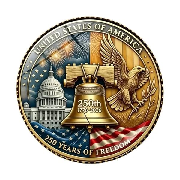Значок-булавка 250 лет США , Медь - 2