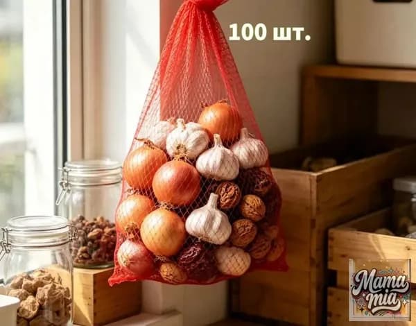 Фруктовый сетчатый мешок, нейлоновый упаковочный мешок, 100шт