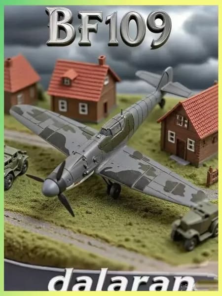 Самолет messerschmitt bf 109 1/48 Немецкая военная техника vs Ил-2,Сборная модель без клея,пластиковая-Dalaran