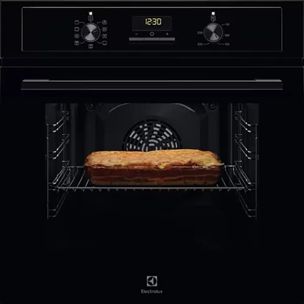 Электрический духовой шкаф Electrolux EOF3H50BK, 60 см, 65 л, 8 режимов, гриль, конвекция, очистка паром, черный. Товар уцененный