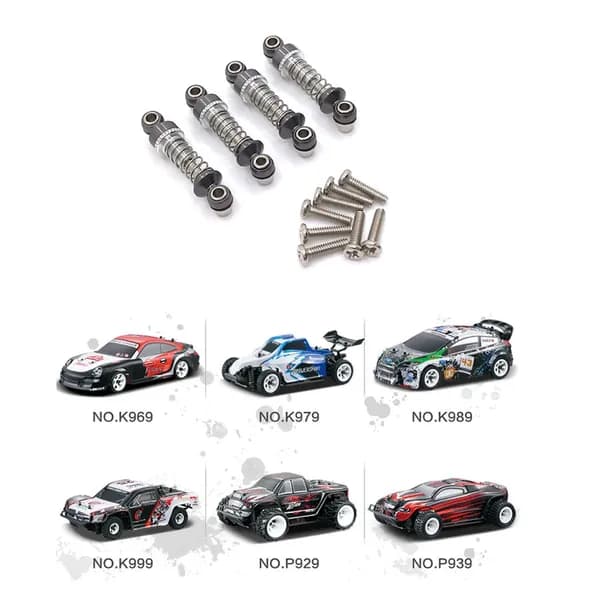 металлических амортизатора для радиоуправляемой машинки Wltoys 284131 K969 масштаба 1/28, серый, игрушки и игры (серый)