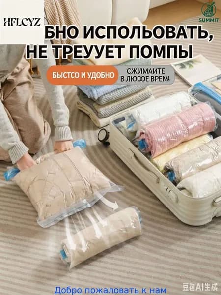 Компрессионные пакеты для путешествий, герметичное хранение вещей