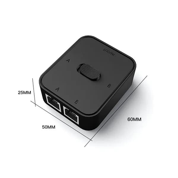 2 порта RJ45 LAN CAT6 сетевой коммутатор-селектор 1000 Мбит/с
