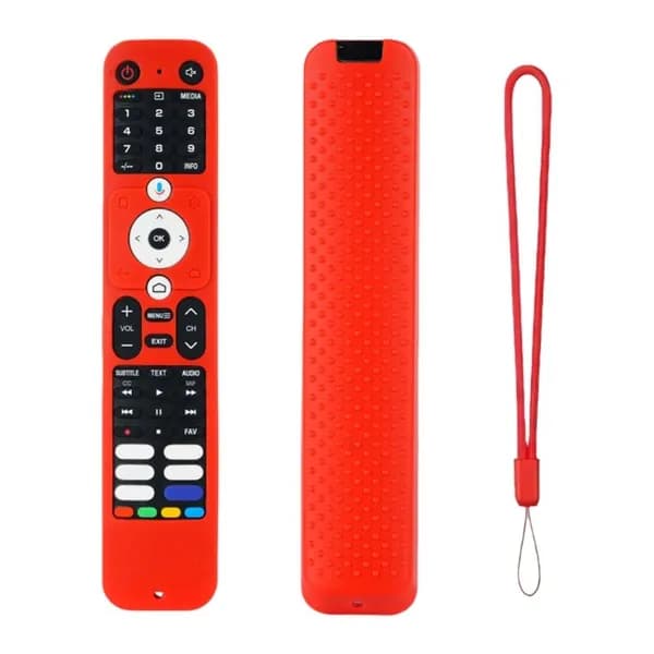 (1шт) Подходит для пульта дистанционного управления Haier TV HTR U32G силиконовый защитный чехол-красный