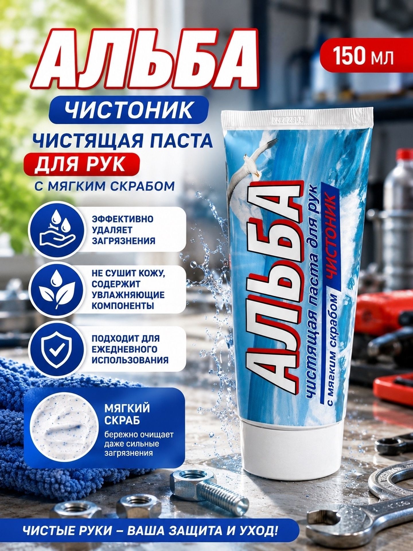 Мыло чистящая паста