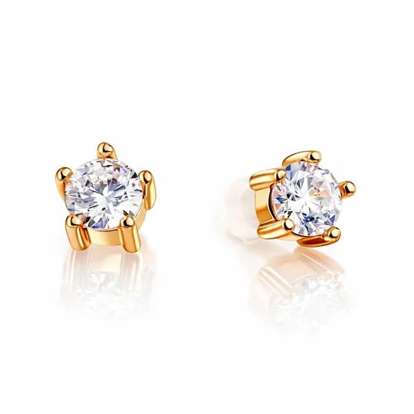 Серьги женские с фианитами из красного золота 585 пробы 585GOLD