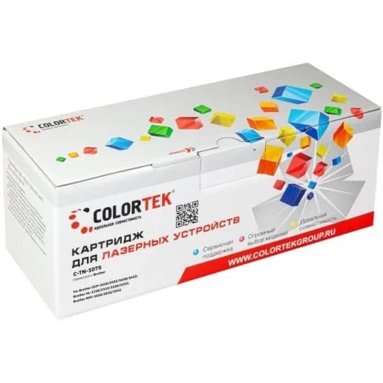 Картридж Colortek TN-1075, Brother DCP-1510/ HL-1110/ MFC-1810, 1000 стр., черный (HQ-TN1075)