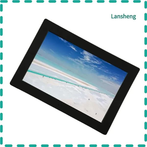 10 Inch Digital Photo Frame, Поддерживает мультимедийный контент и дистанционное управление, для улучшения интерьера Черный европейский стандарт