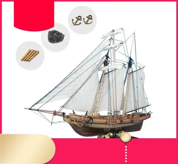 XINGGANG деревянная собранная модель парусника, DIY западная модель парусника, игрушка