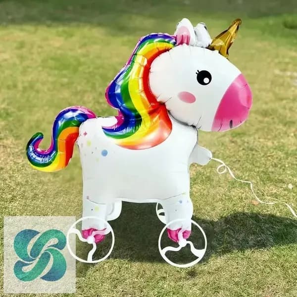 Прогулка на поводке с колесами надувная игрушка для животных из алюминиевой пленки на воздушном шаре из мультфильма