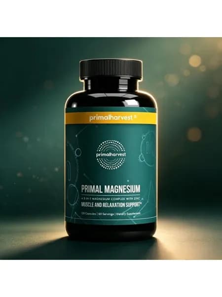 Комплекс магния Primal Harvest помогает укрепить мышцы, расслабить нервную систему и улучшить сон. 120 капсул.