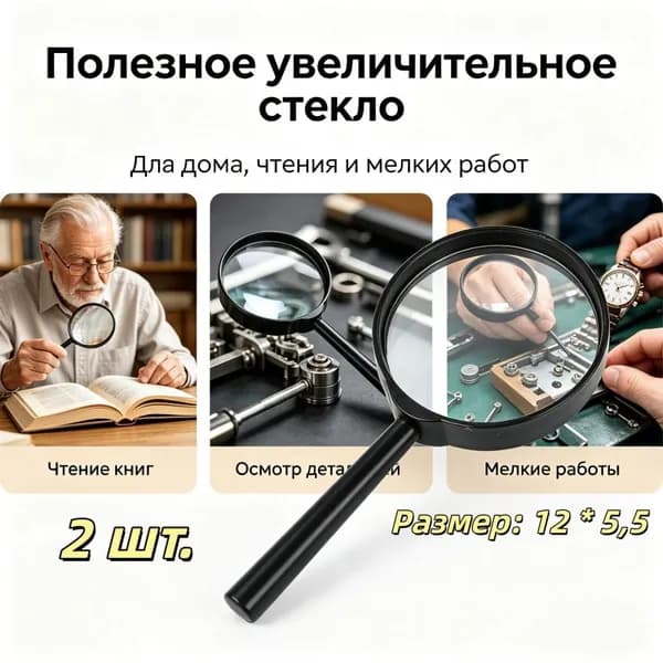 Лупа 5-кратная, диаметр: 5.5 мм