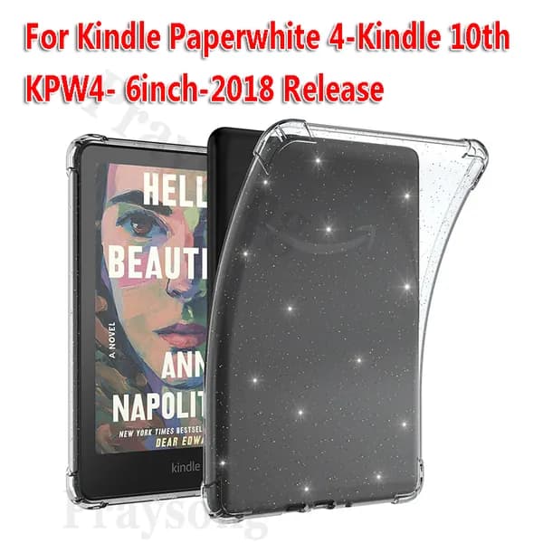 блестящий чехол для Kindle 10-го поколения paperwhite 4 2018 Kindle KPW4 6-дюймовый прозрачная задняя крышка Защита