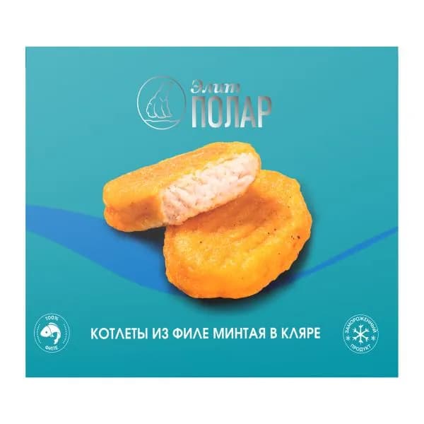 Котлеты из филе минтая в кляре Полар 300г