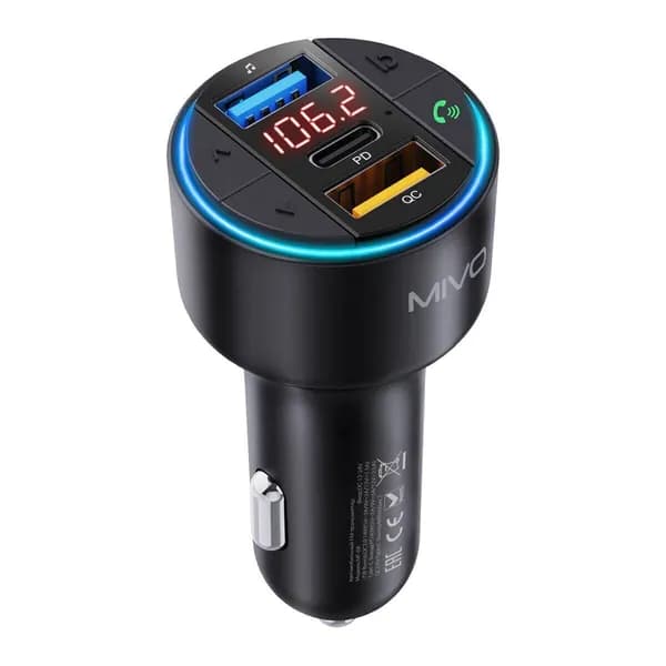 Fm трансмиттер - модулятор Bluetooth в прикуриватель автомобиля Mivo MF-08
