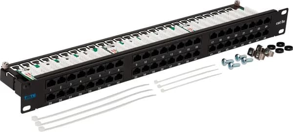 Патч панель Lanmaster 19", 1U, 48xRJ45, кат.5e, UTP (TWT-PP48/1U-U5E)