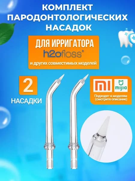 Сменные пародонтологические насадки для ирригатора h2ofloss 2 шт