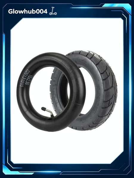 10-дюймовый шинный комплект Kugoo 10x2.50, резина черного цвета, вес 140г
