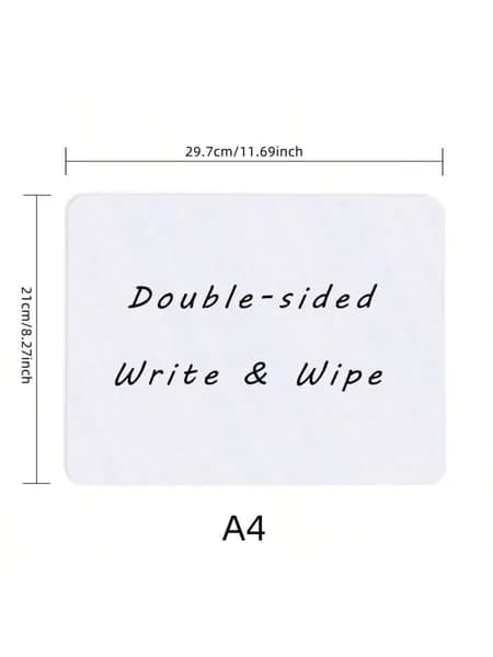 1 шт. A4 белая доска для письма 21*29,7 см, двухсторонняя для записей, портативная мини-белая доска