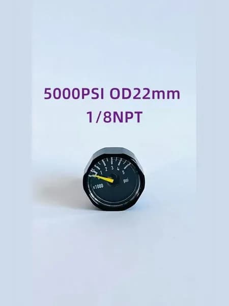 Od22 1/8NPT 5000PSI ЗИП, аксессуары для пневматики и страйкбола Манометр регулятора пейтбола пневматики и страйкбола Манометр регулятора пейтбола Od22 1/8NPT 6000PSI