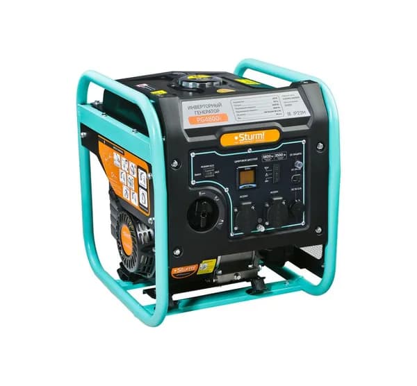 Генератор бензиновый Sturm! PG4800i инверторный, 3.8 кВт, бак 12 л / бензогенератор / резервный источник питания