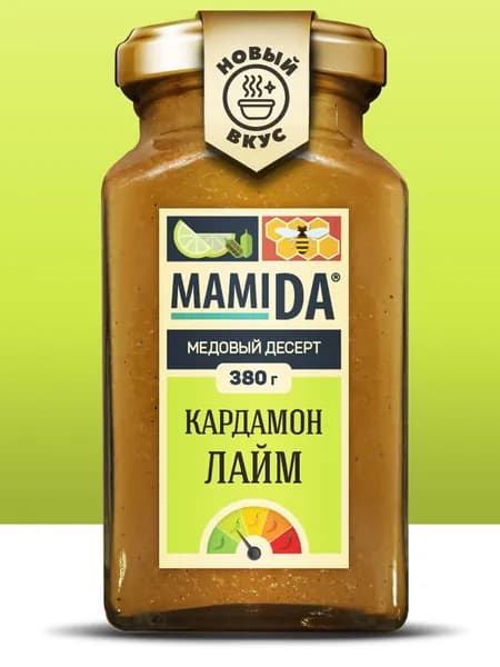Мед кардамон и лайм МамиДА, 380г